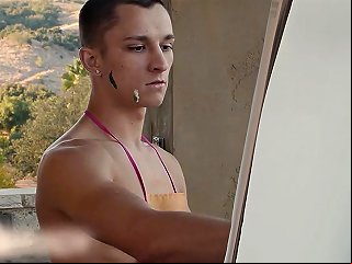Stud Poses With His Fat Cock Out For His Painter Buddy